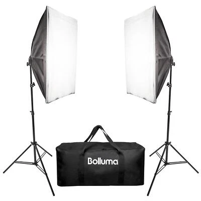 Continuous Lighting Softbox Studio Kit Photography Light Stand Photo Video UK - Image 1 of 4