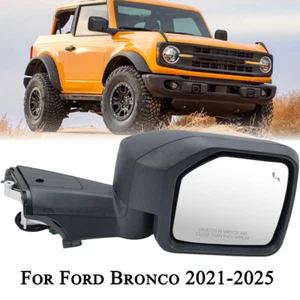 Side Mirror For Ford Bronco 2021-24 2025 Right W/Blind Spot 7Pin Black Passenger - Picture 1 of 11