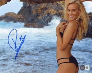 PAIGE SPIRANAC SIGNED AUTOGRAPHED 8x10 PHOTO LPGA SEXY PRETTY GOLF BECKETT BAS - Picture 1 of 2