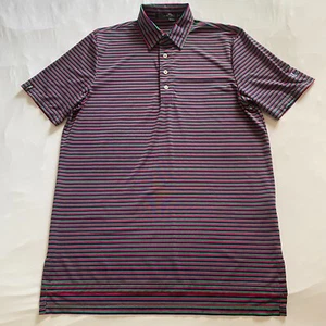 Polo RLX Golfshirt Herren Gr. M gestreift sportlich Polo mehrfarbig gestreift Stretch - Bild 1 von 9