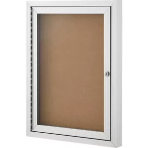 Global Industrial 695875 Enclosed Cork Bulletin Board 1 Door - 18 x 24 in. - Picture 1 of 1