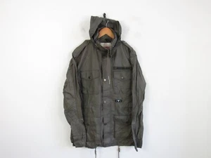 O'Neill Men's Utility Cotton Blend Jacket Pockets Hooded Mac Parka Size L - Picture 1 of 13