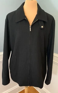 Perry Ellis Jacket Mens XXL Bomber Military Wool Blend Lined Preppy Zip Up - Picture 1 of 12