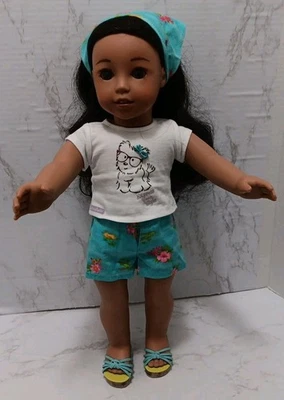 American Girl NANEA Doll Brown Black Hair Green Eyes - Image 1 of 4
