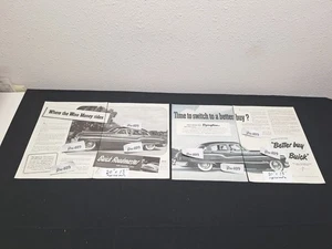 2 Vintage 1950 BUICK ADS Original Print Ad Literature - Picture 1 of 3