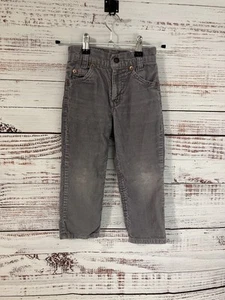 Vintage Levi's Gray Corduroy Pants Leather Patch Toddler See Measurements - Picture 1 of 10