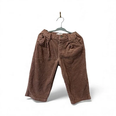 Pantalones de pana marrón unisex Zara para niños pequeños 2-3 años niño o niña cintura ajustable Foto 1 de 4