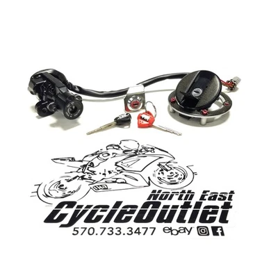 11-25 SUZUKI GSXR600 GSXR750 2011 OEM INTERRUPTOR DE ENCENDIDO LLAVE TAPA DE GAS JUEGO DE BLOQUEO DE ASIENTO Foto 1 de 4