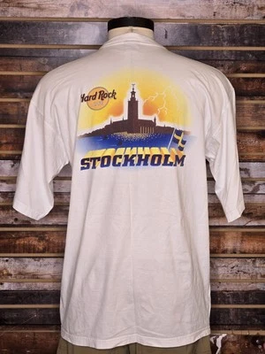 Vintage Hard Rock Cafe Stockholm Heavy Tee Shirt XL - Image 1 of 4