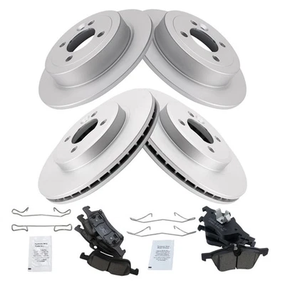 Kit de pastillas de freno delanteras y traseras de cerámica y rotor recubierto ajuste directo para Mini Cooper Foto 1 de 4