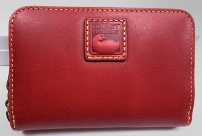 Dooney & Bourke Florentine Medium Zip Around Wallet ❤️❤️ Red Color - Image 1 of 4