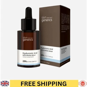 Hyaluronic Acid Moisturising Cream Serum 28% Active Complex 30ml Skin Generics - Picture 1 of 4
