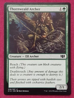 Magic The Gathering COMMANDER 2014 C14 THORNWEALD ARCHER green card MTG - Image 1 of 2