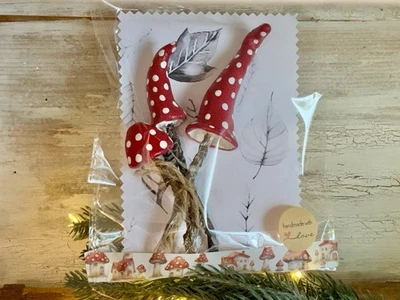 Herbstdeko Pilz  Fliegenpilze Stecker 3er Set Handmodelliert Rot-Weiß Wohndeko.. - Bild 1 von 4