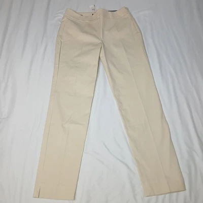 Calça de tornozelo Talbots Chatham feminina tamanho 2 bege pequeno perna fina elástica nova com etiquetas - Imagem 1 de 4