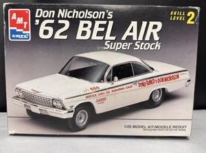 AMT Don Nicholsons '62 Bel Air Super Stock 1:25 Model Kit 6699 VTG 1995 OPEN Box - Picture 1 of 9