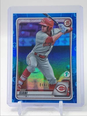 MIKE SIANI 2020 BOWMAN DRAFT 1ST EDITION BLUE FOIL REDS /150 Q3882 - Image 1 of 2