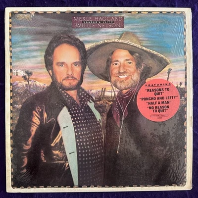 MERLE HAGGARD & WILLIE NELSON Pancho & Lefty LP EPIC Country SHRINK w/Hype NM Foto 1 de 4