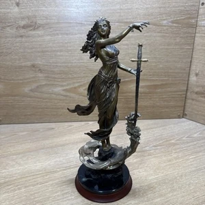 Bronze Dame vom See Arthur Excalibur Skulptur Franklin Mint Emily Kaufman - Bild 1 von 14