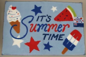 Celebrate Americana It's Summer Time Patriotic Together Bathroom Bath Rug Mat - Picture 1 of 1