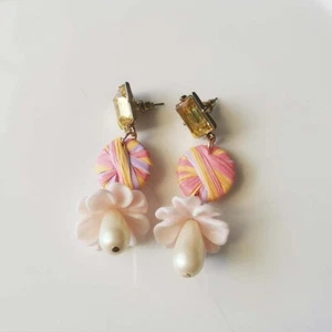 Neu SUGARFIX Blumenmuster Tropfen hängende Ohrringe Geschenk Mode Frauen Party Show Schmuck - Bild 1 von 3
