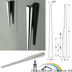 Hafele LIBRA Stylish Modern Pull handle 130-280mm length, Polished Chrome Plated - Picture 1 of 11