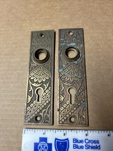 Viktorianisches Zeitalter Messing Türbeschlag Rosetten Paar - Bild 1 von 3