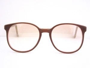 VICTORY USA Round Ish Unisex Kunststoff Mokka Brille Brillengestell Vintage NOS - Bild 1 von 5