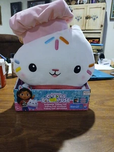 Gabby's Dollhouse 14-inch Cakey Cat Huggable Plush Pink Chef Hat - Picture 1 of 2