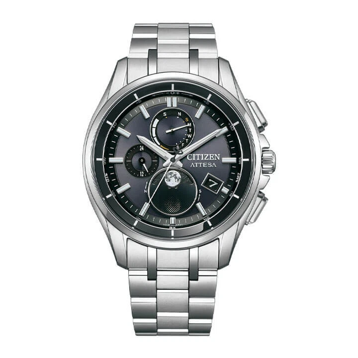 CITIZEN ATTESA BY1001-66E Moon Phase Titanium Eco-Drive Radio Solar Watch 41.5mm