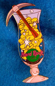 SACRAMENTO GOLD MINER'S PICK AXE HURRICANE GLASS SERIES Hard Rock Cafe PIN LE - Picture 1 of 1