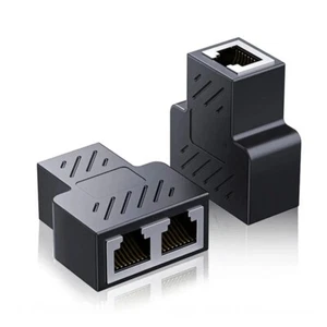 RJ45 Splitter 1 to 2 Ethernet Adapter Internet Network Cable Extender RJ45 Conne - Picture 1 of 6