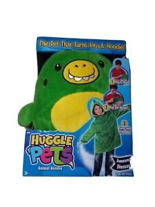 Huggle Pets Kids Plush Animal Hoodie Awesome Dinosaur Green One Size Ages 3-11