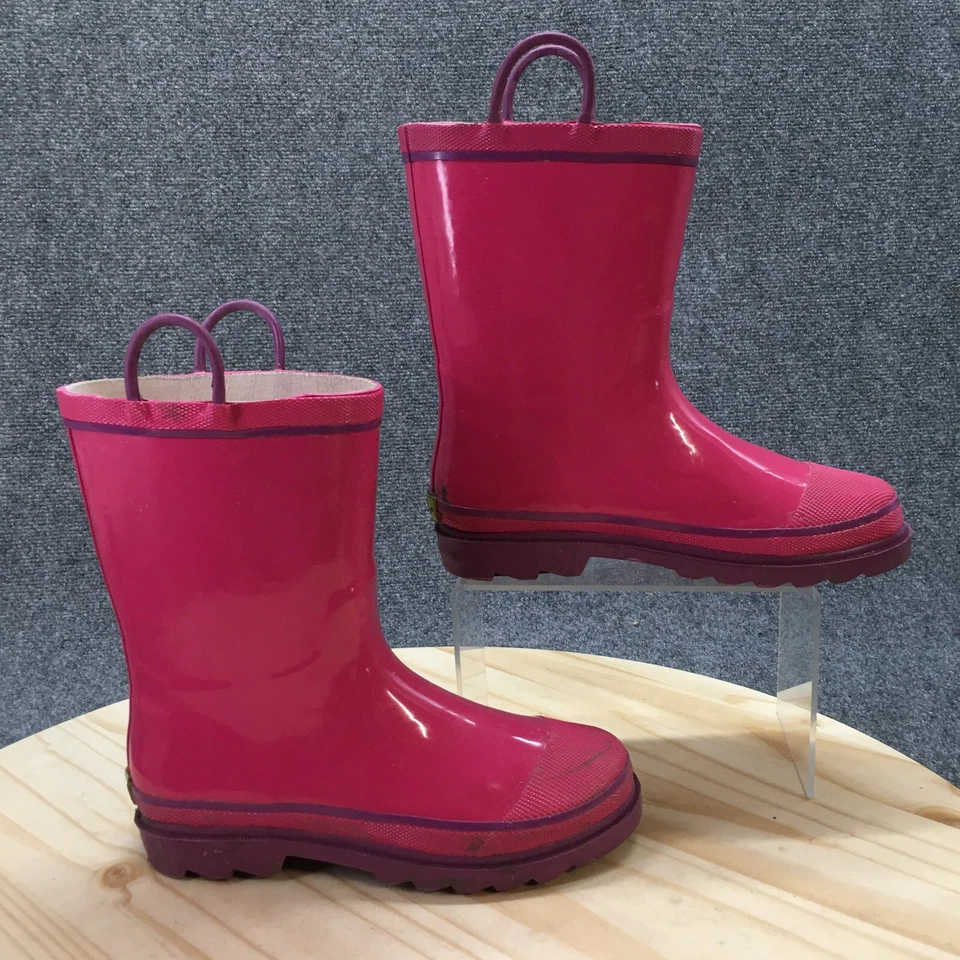 Western Chief ботинки молодежи 4 дождя розовый тянуть на середине икры комфорт повседневный круглый носок - Изображение 1 из 4