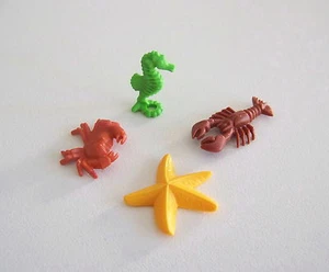 PLAYMOBIL (Z315) MER - Lot Crabe, Etoile de Mer, Hippocampe & Homard Marron - Imagen 1 de 1