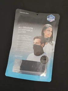 Mission All Season Adjustable Reusable Gaiter Black - Machine Washable, UPF 50 - Picture 1 of 2