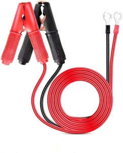 2 Pcs 30A Alligator Clips Booster Jumper Cable, 6 Mm Copper Terminal - Picture 1 of 12