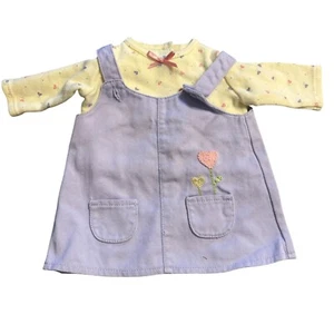 American Girl Bitty Baby Basics Yellow & Lavender Doll Dress Set - Picture 1 of 2