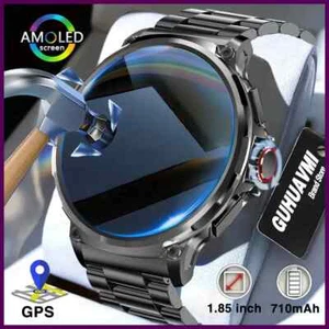 Neu 710 Mah Big Battery 1,85 Zoll Ultra HD Display Herren Smartwatch GPS Sport Track - Bild 1 von 30