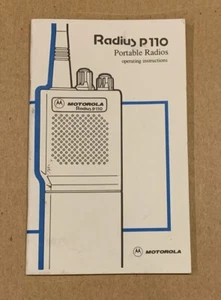 Vintage Motorola Radius P110 Portable Radio Operating Instructions Manual - Afbeelding 1 van 4