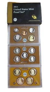 2011-S United States Mint PROOF COIN Set of 14 w/America Quarters Pres Dollars - Picture 1 of 3
