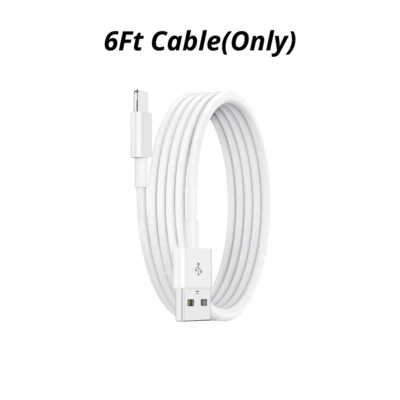 USB Wall Charger Block Fast Charging Cable For iPhone 6 7 8 X XR XS 11 12 13 14 - Image 1 of 4