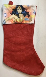 Vintage Wonder Woman Weihnachten 15,5" Filzstrumpf Unikat Sammlerstück Urlaub Rarität - Bild 1 von 5