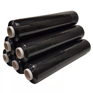 Schwerlast Palette Schrumpffolie starke dicke Folie 400 mm x 250m schwarz und klar - Bild 1 von 6