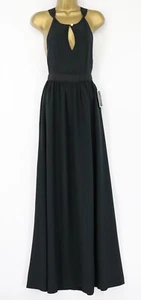 JUICY COUTURE SILK MAXI DRESS WOMENS US 0 / UK 4 BLACK RRP £243 AD - Picture 1 of 3