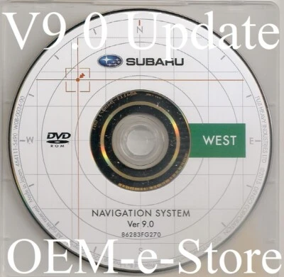 2009 2010 2011 Subaru Forester Navigation DVD WEST U.S CAN Map Final 9.0 Update - Image 1 of 3