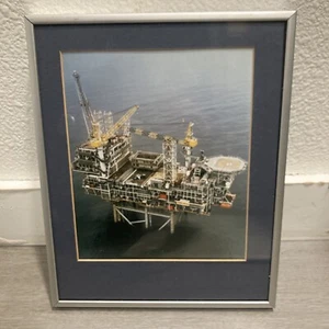 Offshore Oil Platform Rig Judy 30/7a Framed Photo 6” x 7.5” - Picture 1 of 4