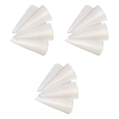15Pcs Cone Shaped DIY Christmas Tree Styrofoam Foam DIY Modeling Craft 150mm - Image 1 of 4