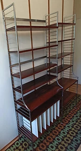 Edelstahl String Regal Continental Shelf system Nils Strinning Midcentury - Bild 1 von 6
