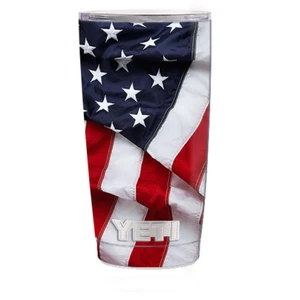 Skin Decal for Yeti 20 oz Rambler Tumbler Cup / US Flag, America Proud - Picture 1 of 1